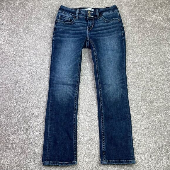 BKE Stella Jeans Women’s 24 Blue Slim Fit Low Rise Dark Wash Denim Stretch - Picture 1 of 12